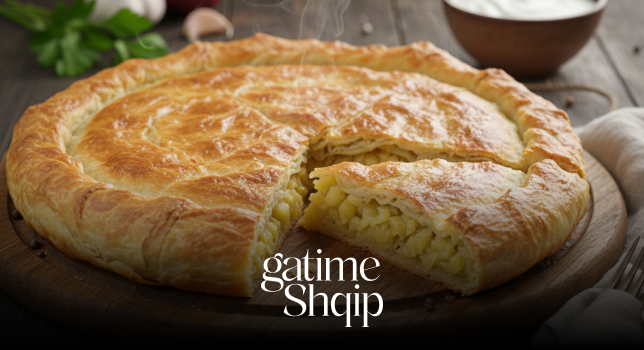 Byrek me Patate dhe Qepë – Recetë Tradicionale Shqiptare