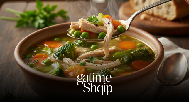 Çorba me Perime dhe Pulë – Recetë e Ngrohtë dhe e Shëndetshme