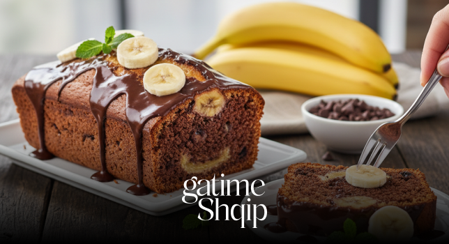 Kek me Çokollatë dhe Banane – Recetë e Butë dhe Shijshme