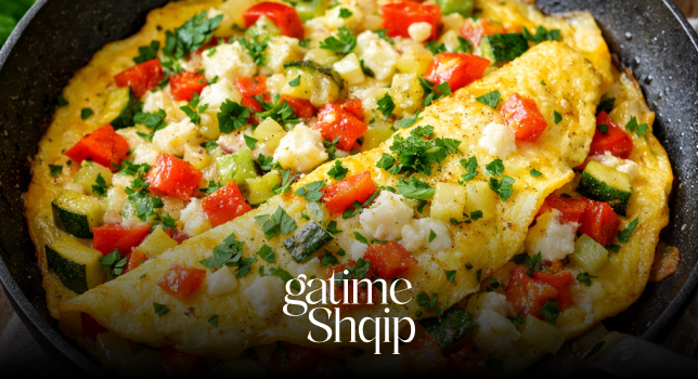 Omletë me Perime dhe Djathë – Darkë e Shpejtë dhe e Lehtë.