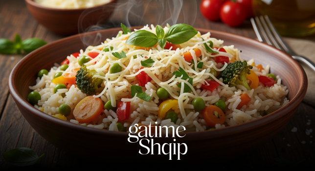 Oriz me Perime dhe Djath – Recetë e Shpejtë dhe e Shëndetshme