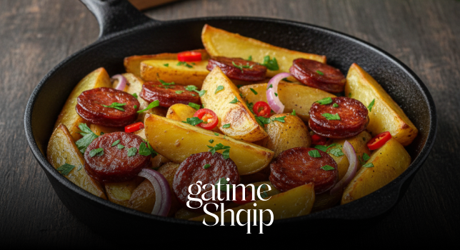 Patate me Suxhuk në Tigan – Darkë e Shpejtë dhe e Ngopshme