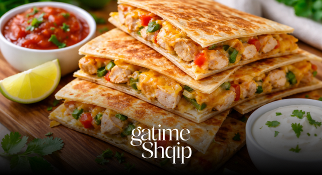 Quesadilla e Thjeshtë me Pulë – Recetë e Shpejtë dhe e Shijshme