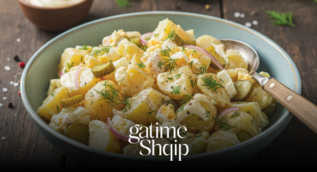 Sallatë e Shpejtë me Patate dhe Majonezë – Recetë e Thjeshtë dhe e Shijshme