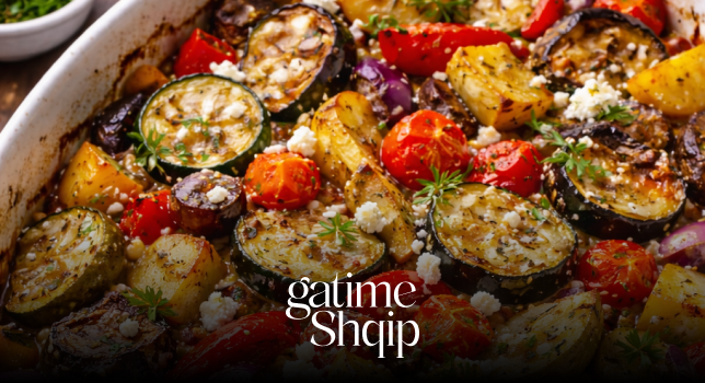 Tavë me Perime në Furrë – Recetë e Shëndetshme Vegjetariane